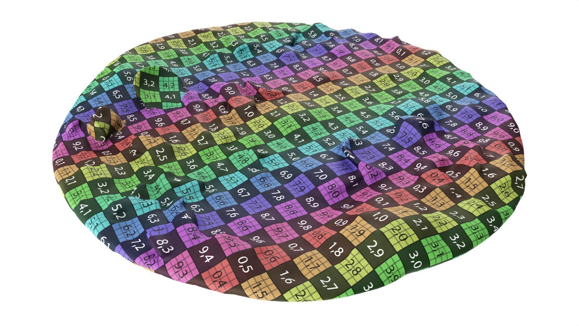 Pizza with meat Low-poly 3D model_8