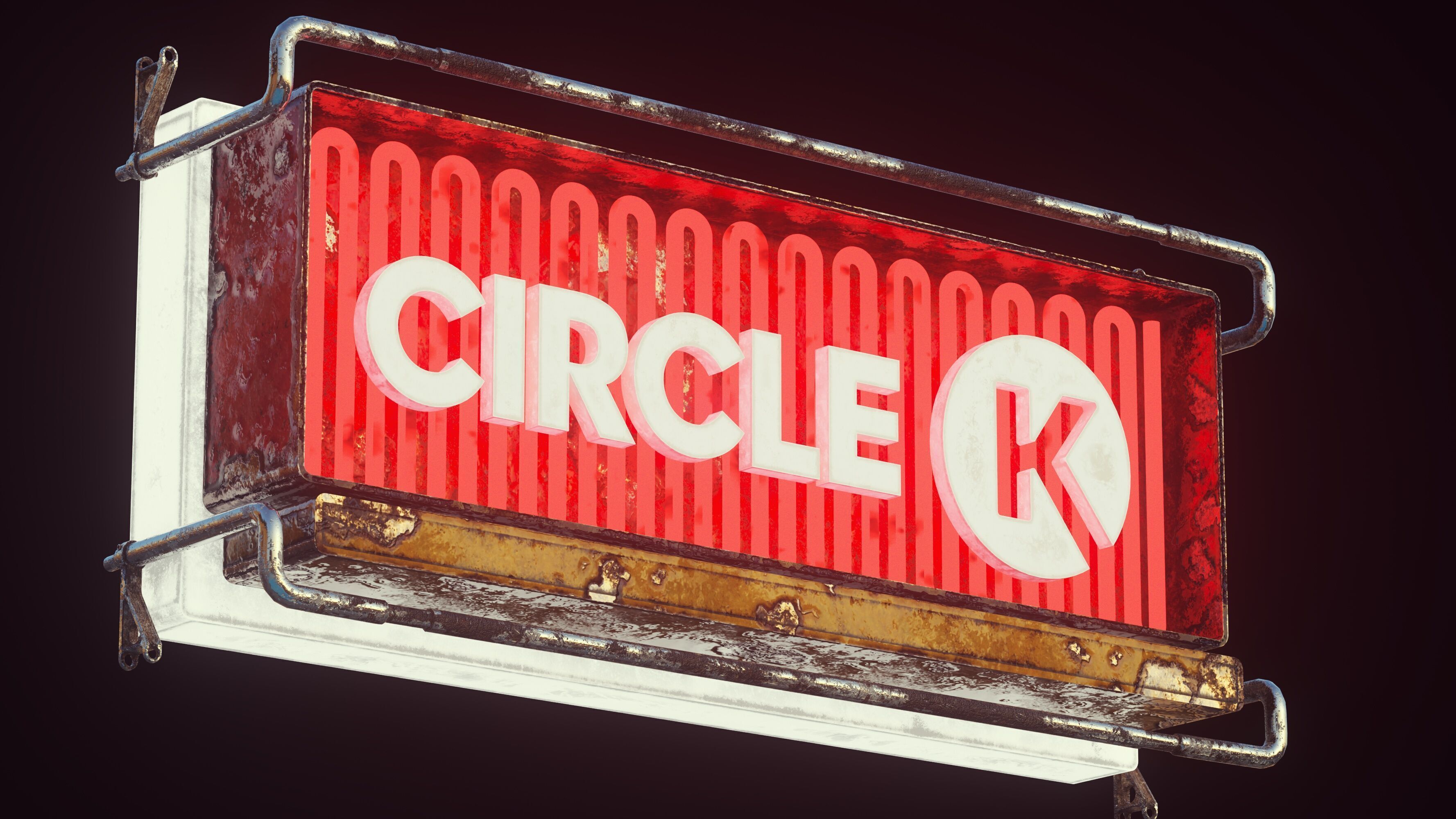 Retro Cyberpunk Neon Pack Low-poly 3D model_8