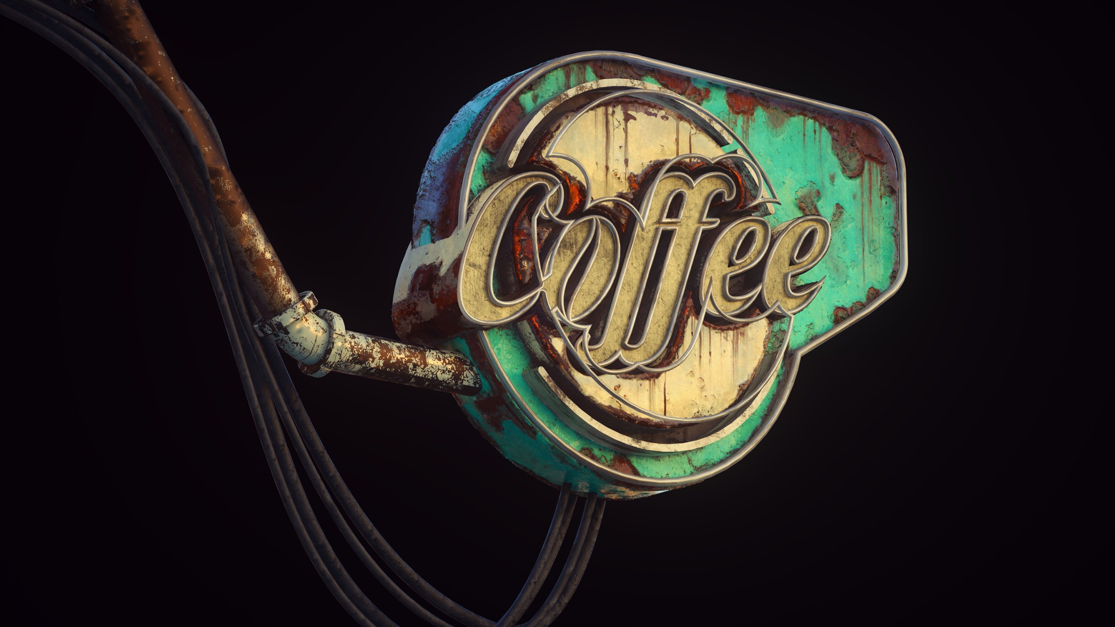 Retro Cyberpunk Neon Pack Low-poly 3D model_10