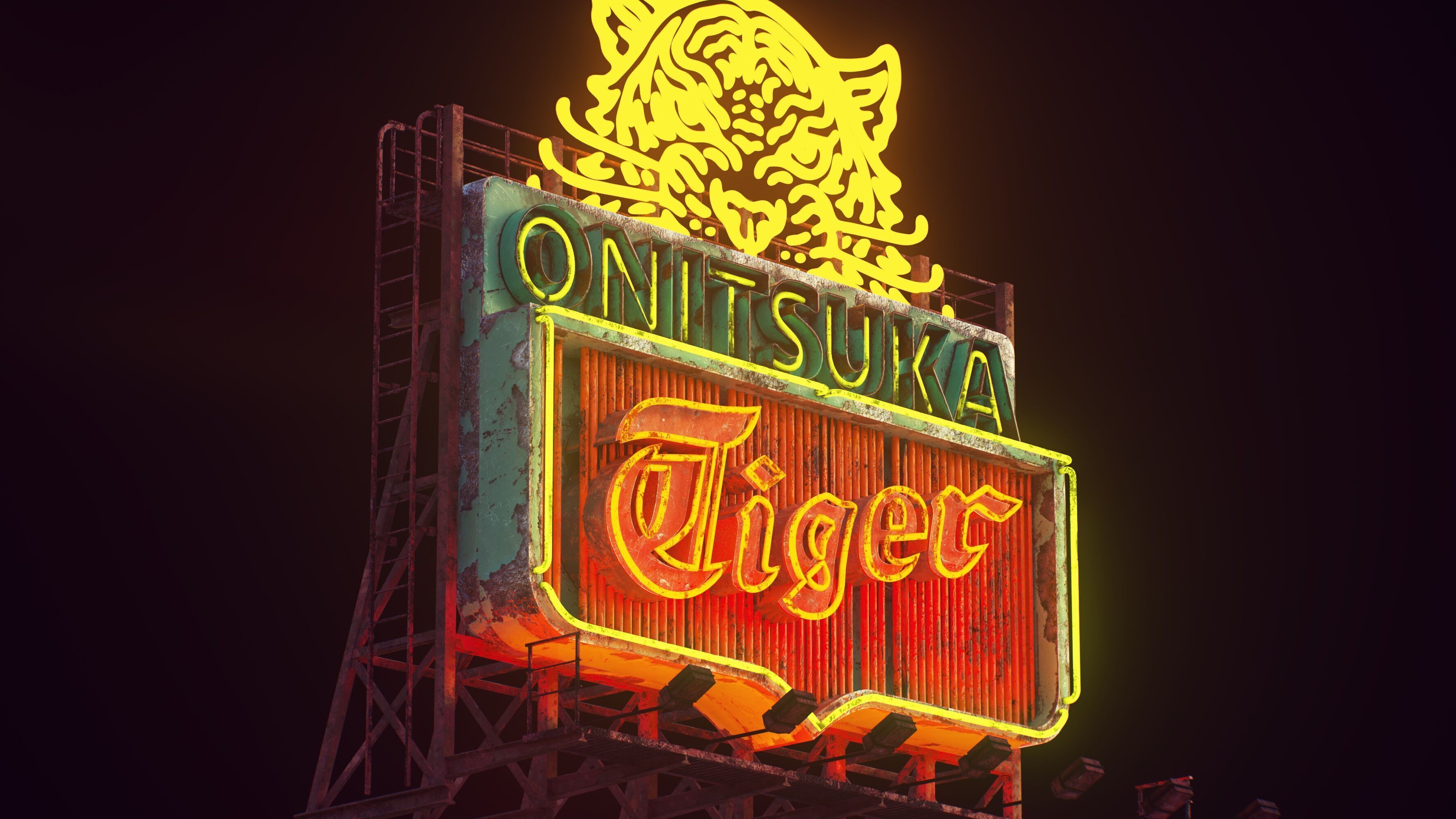 Retro Cyberpunk Neon Pack Low-poly 3D model_4