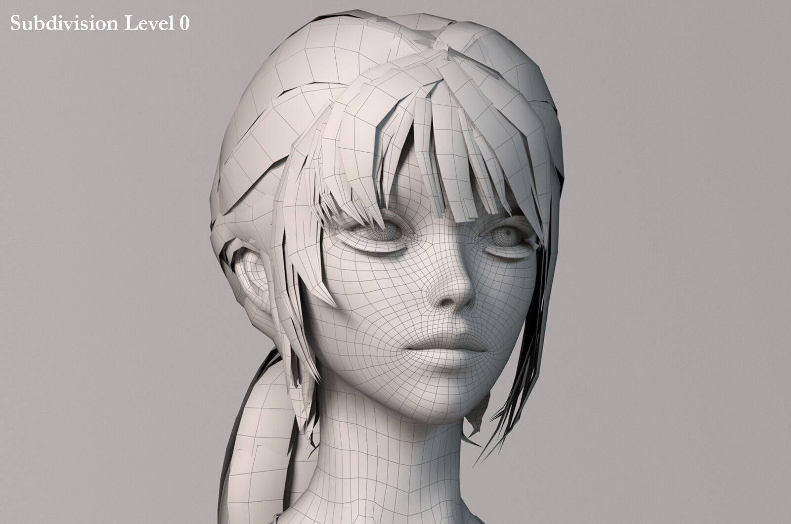 Female Base Model Rig Low-poly 3D model_29
