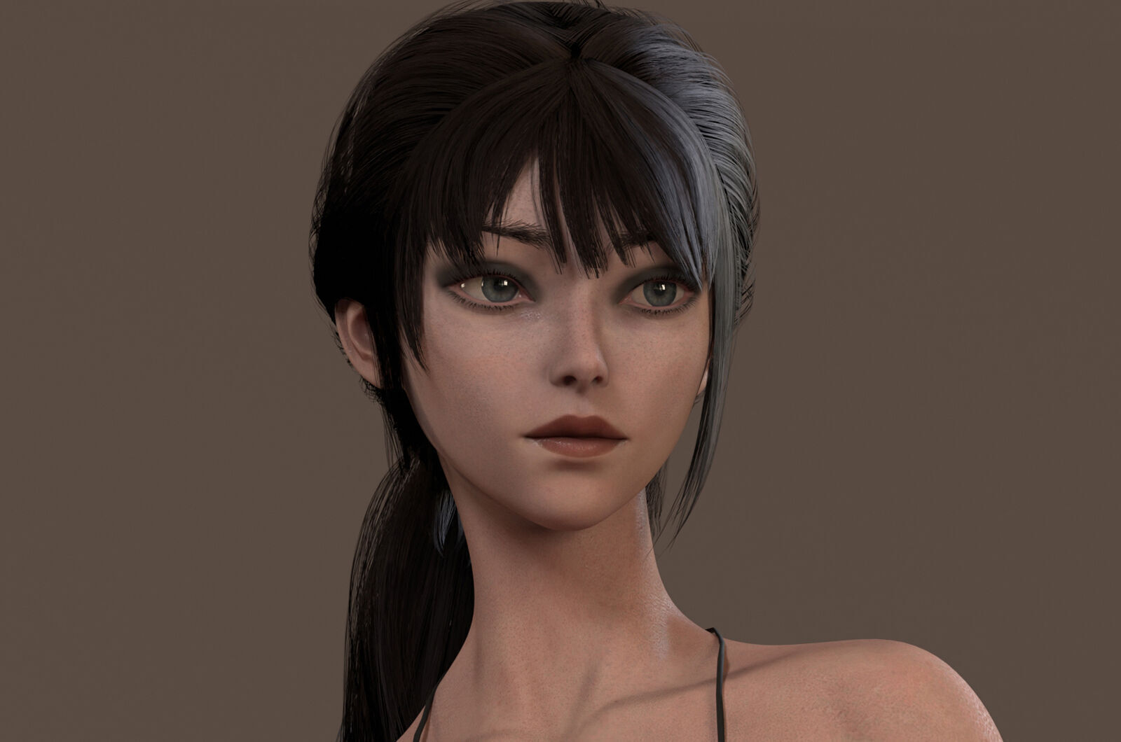 Female Base Model Rig Low-poly 3D model_8