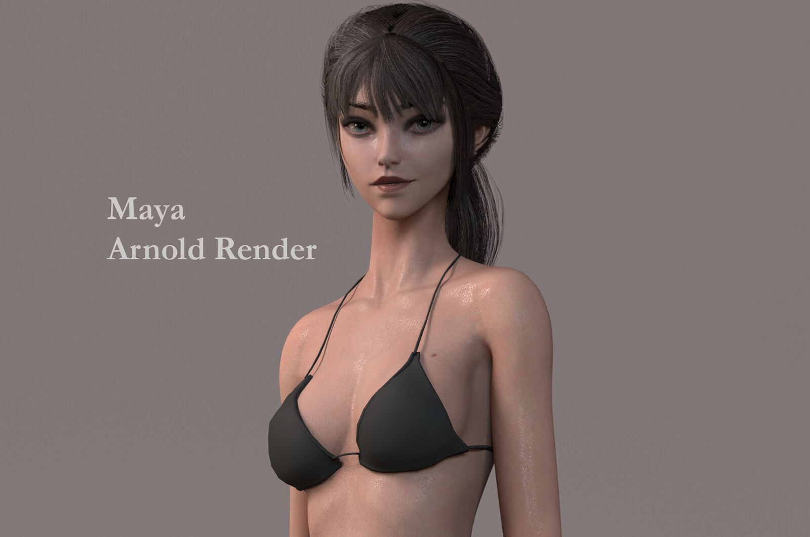 Female Base Model Rig Low-poly 3D model_12