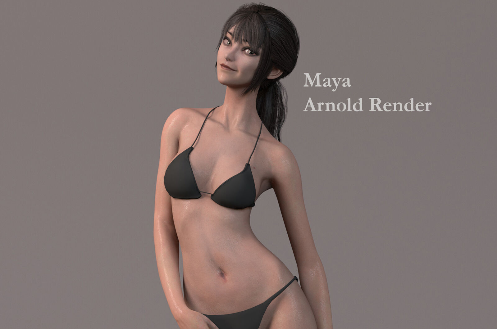 Female Base Model Rig Low-poly 3D model_14