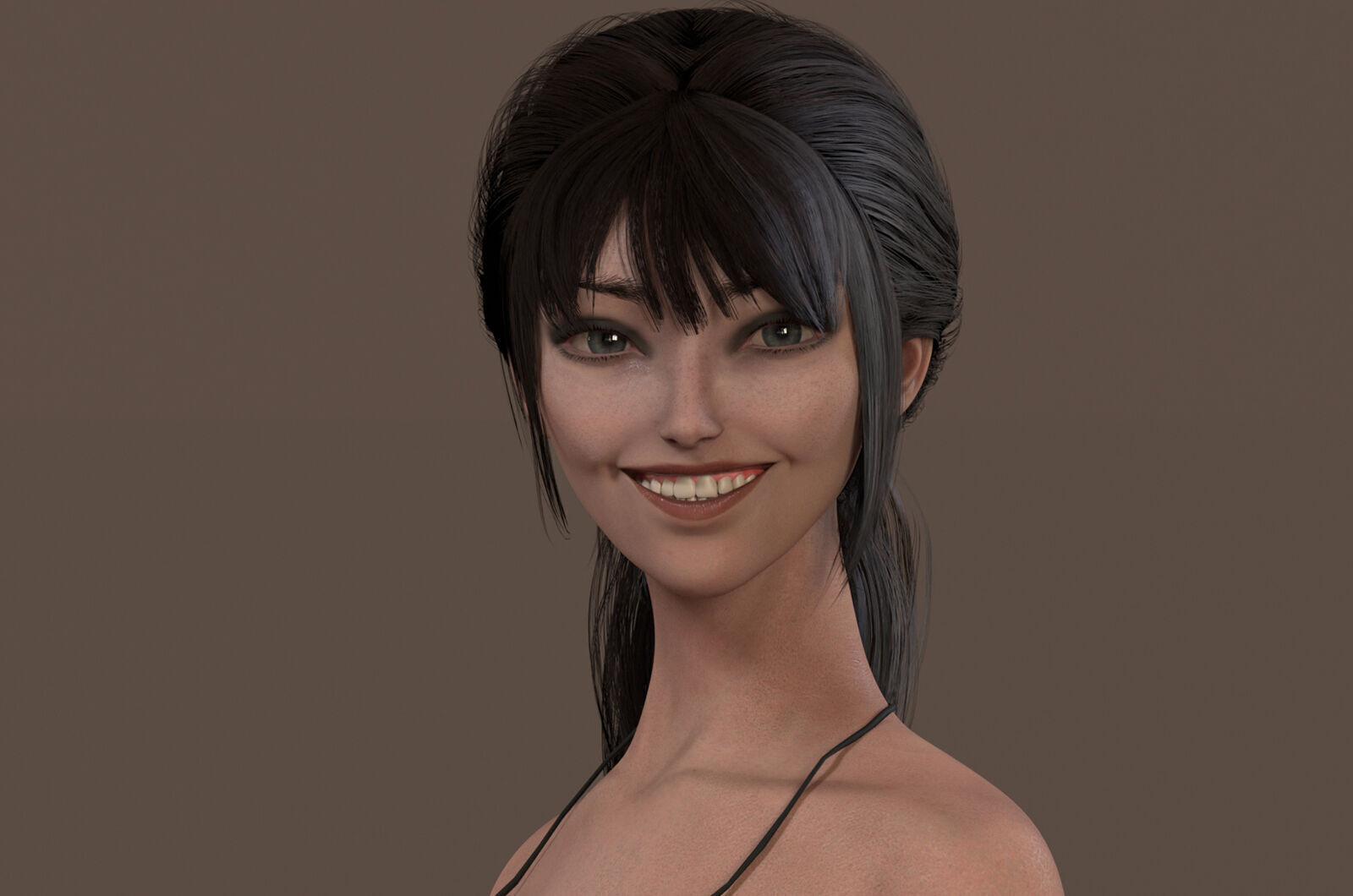 Female Base Model Rig Low-poly 3D model_10