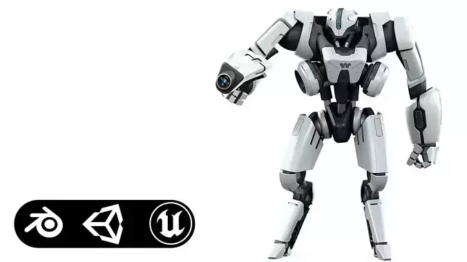 BATTLE DROID SYRIOS-D Rigged for Unreal Engine - Unity - MIXAMO