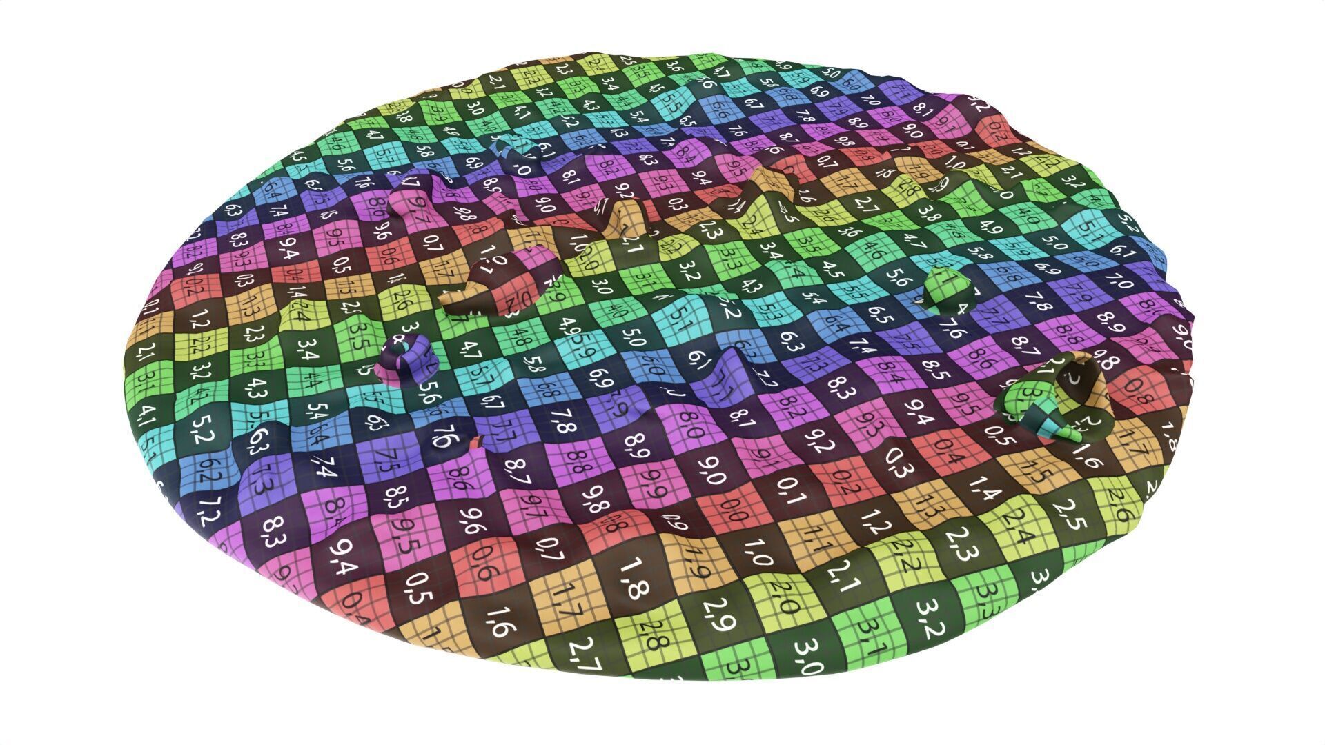 Pizza with salami and jalapeno Low-poly 3D model_8