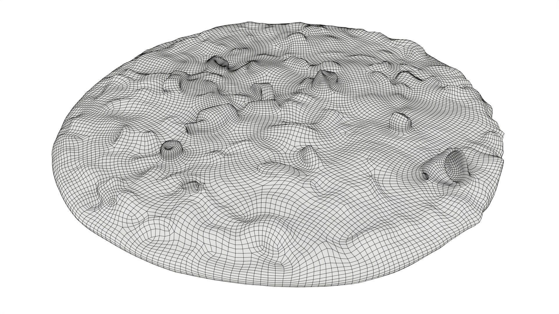 Pizza with salami and jalapeno Low-poly 3D model_6