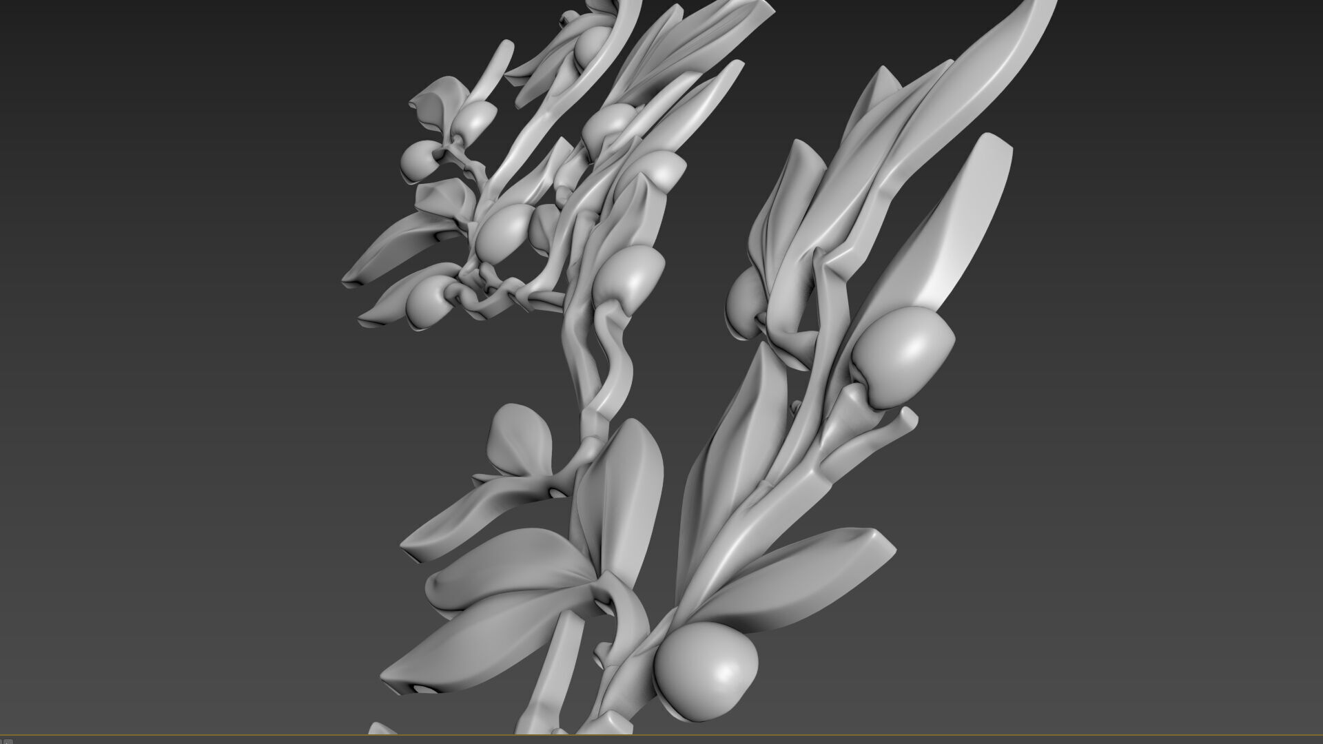 Olive Branch 3D model_1