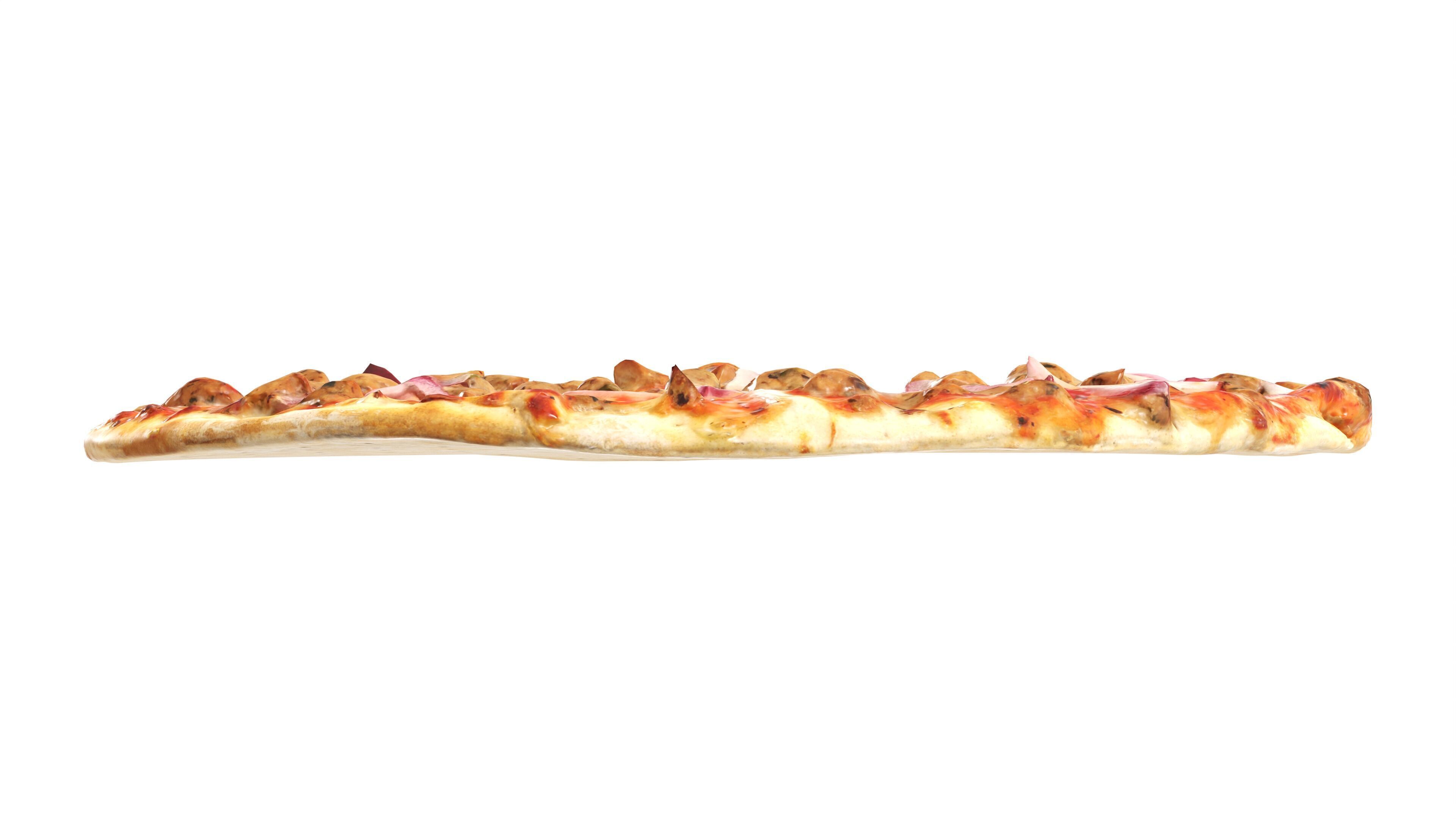 Pizza with tuna Low-poly 3D model_4