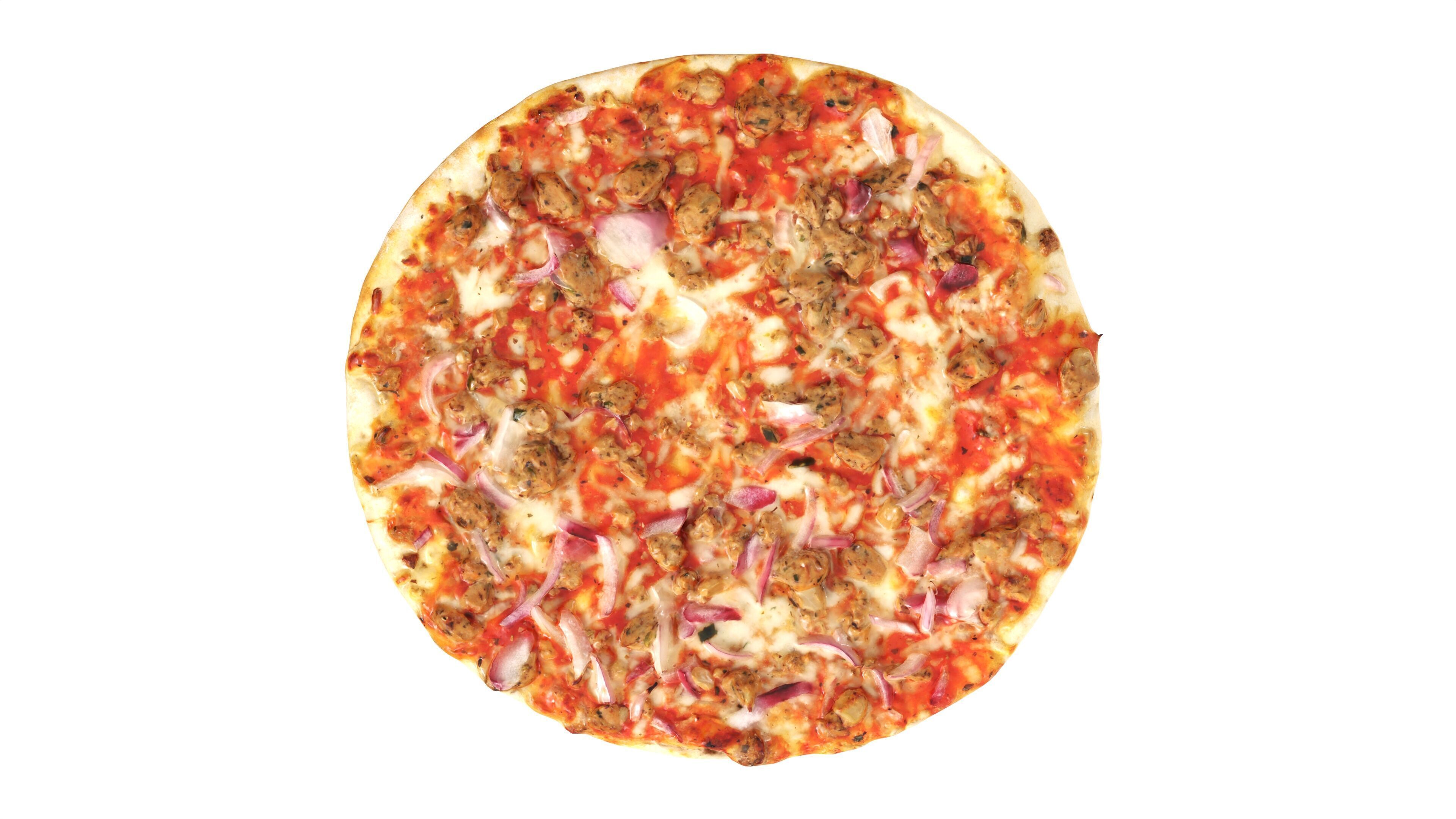 Pizza with tuna Low-poly 3D model_5