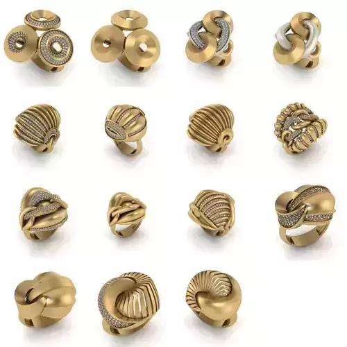 15 Fantasy Ring 3dm  STL print Ready