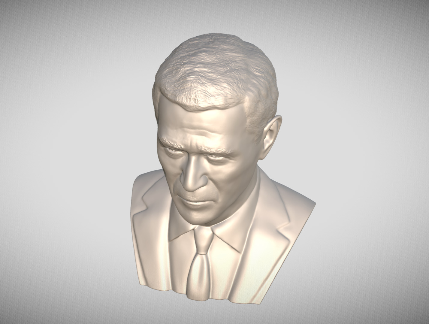George W Bush bust 3D print model_16