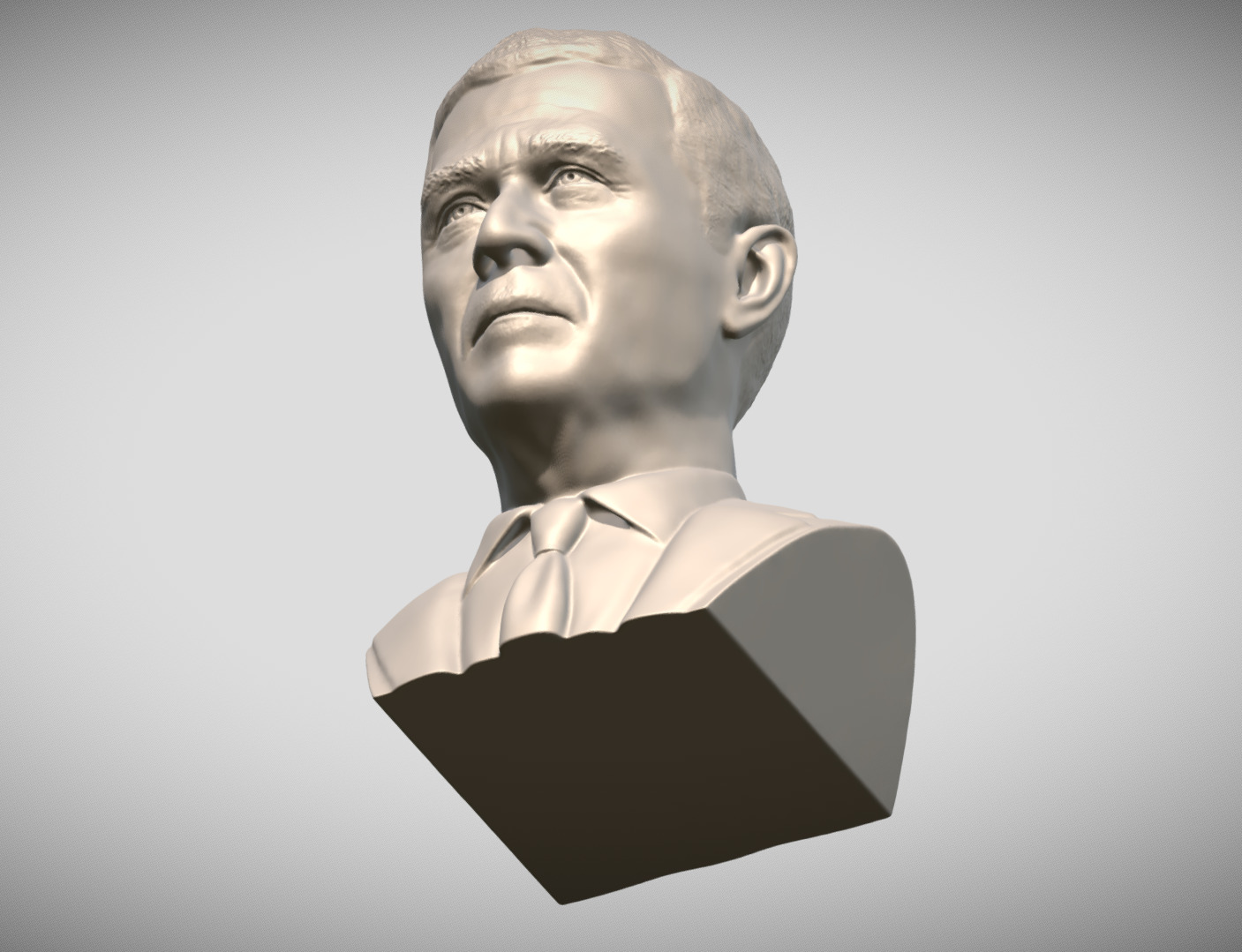 George W Bush bust 3D print model_13