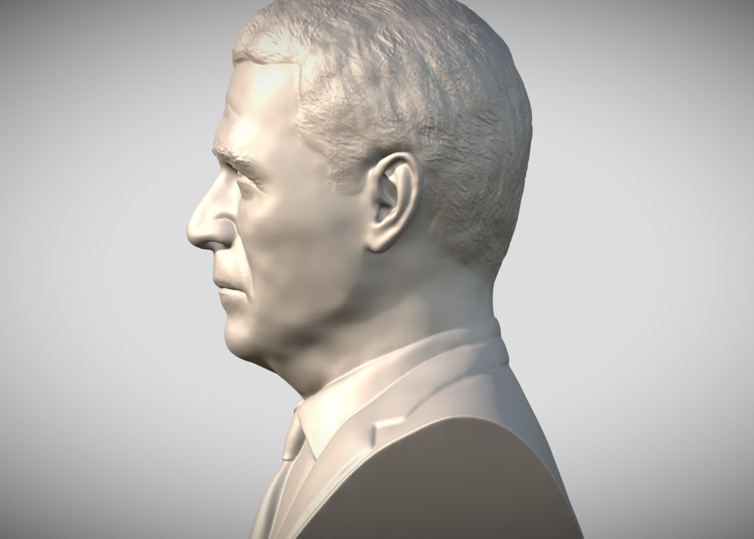 George W Bush bust 3D print model_8
