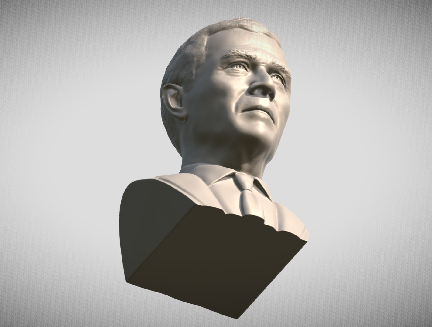 George W Bush bust 3D print model_14