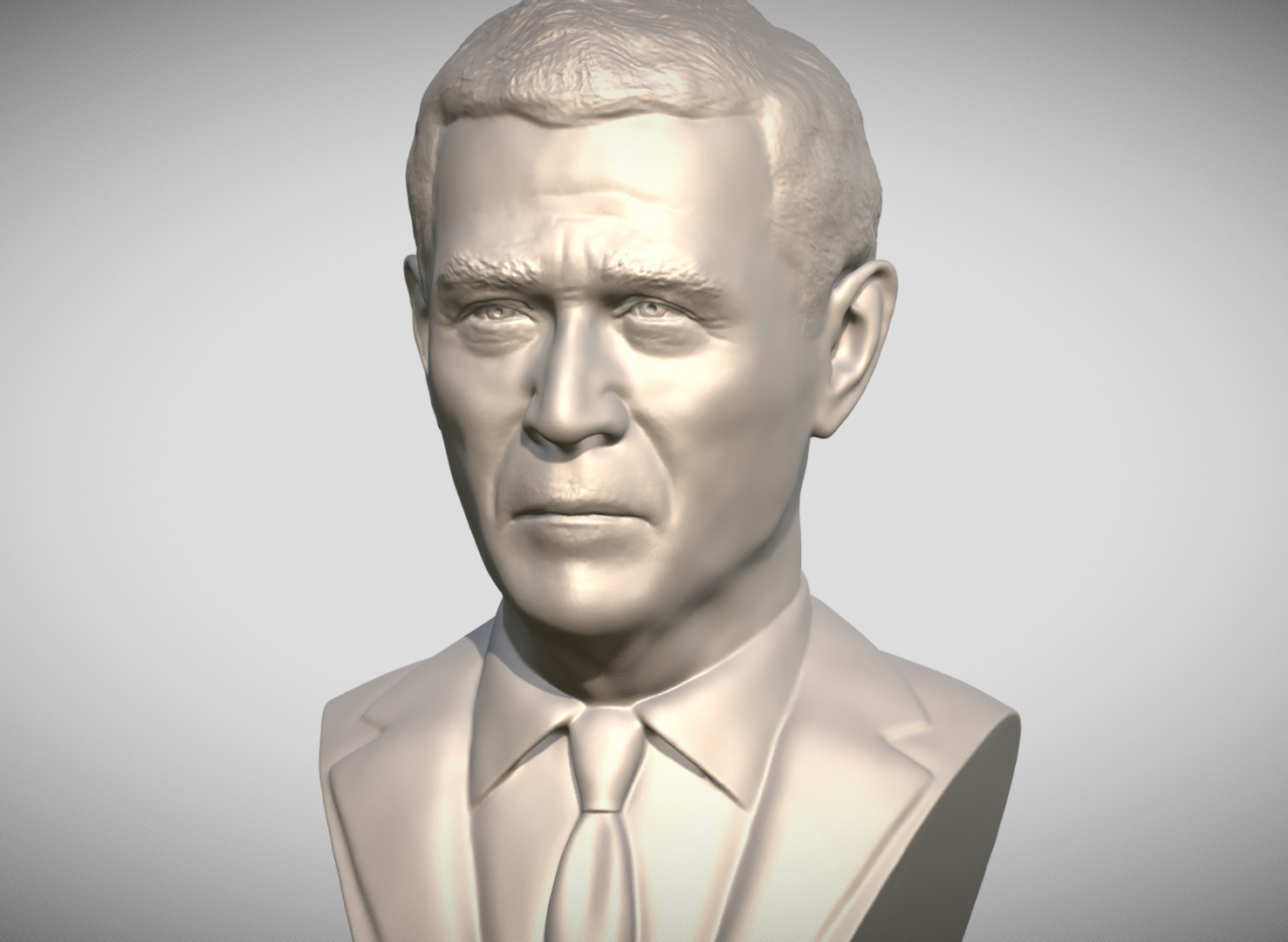 George W Bush bust 3D print model_10