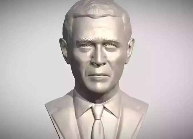 George W Bush bust 3D print model