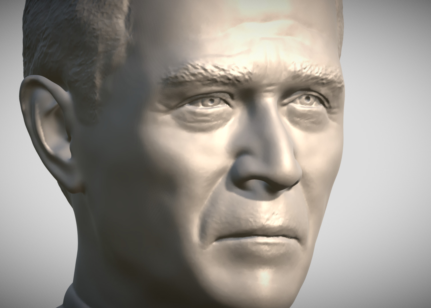George W Bush bust 3D print model_11