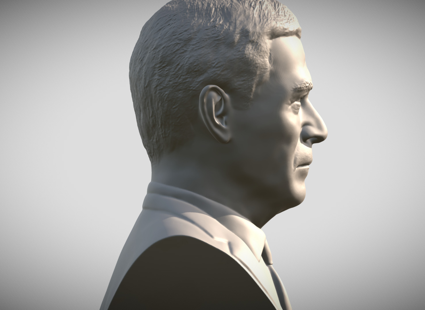George W Bush bust 3D print model_4
