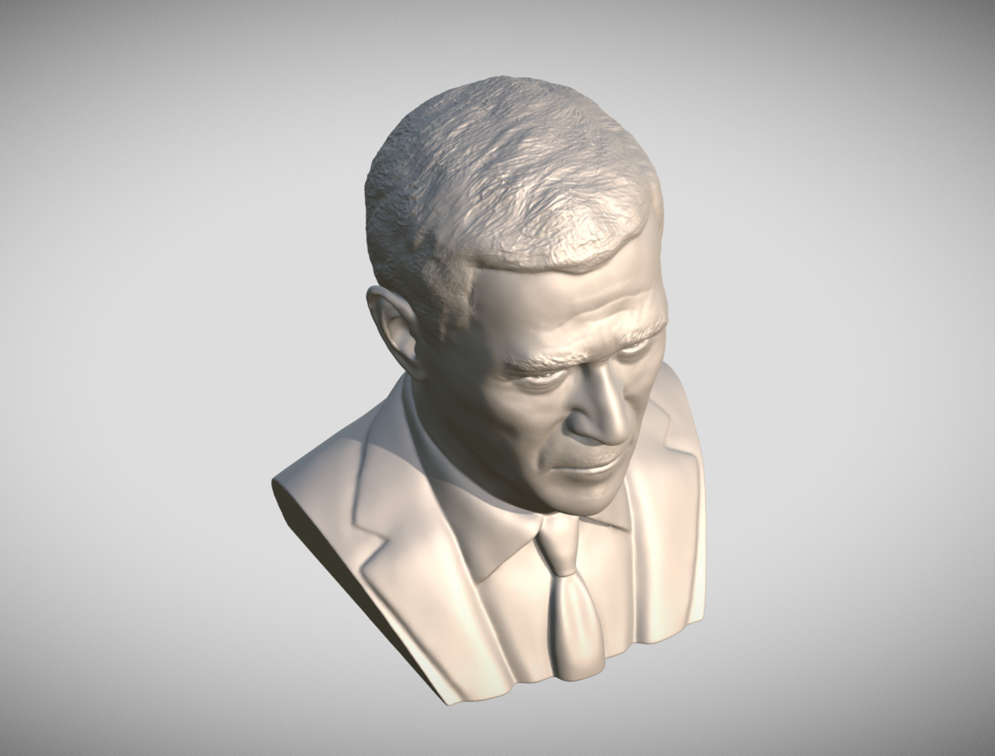 George W Bush bust 3D print model_15