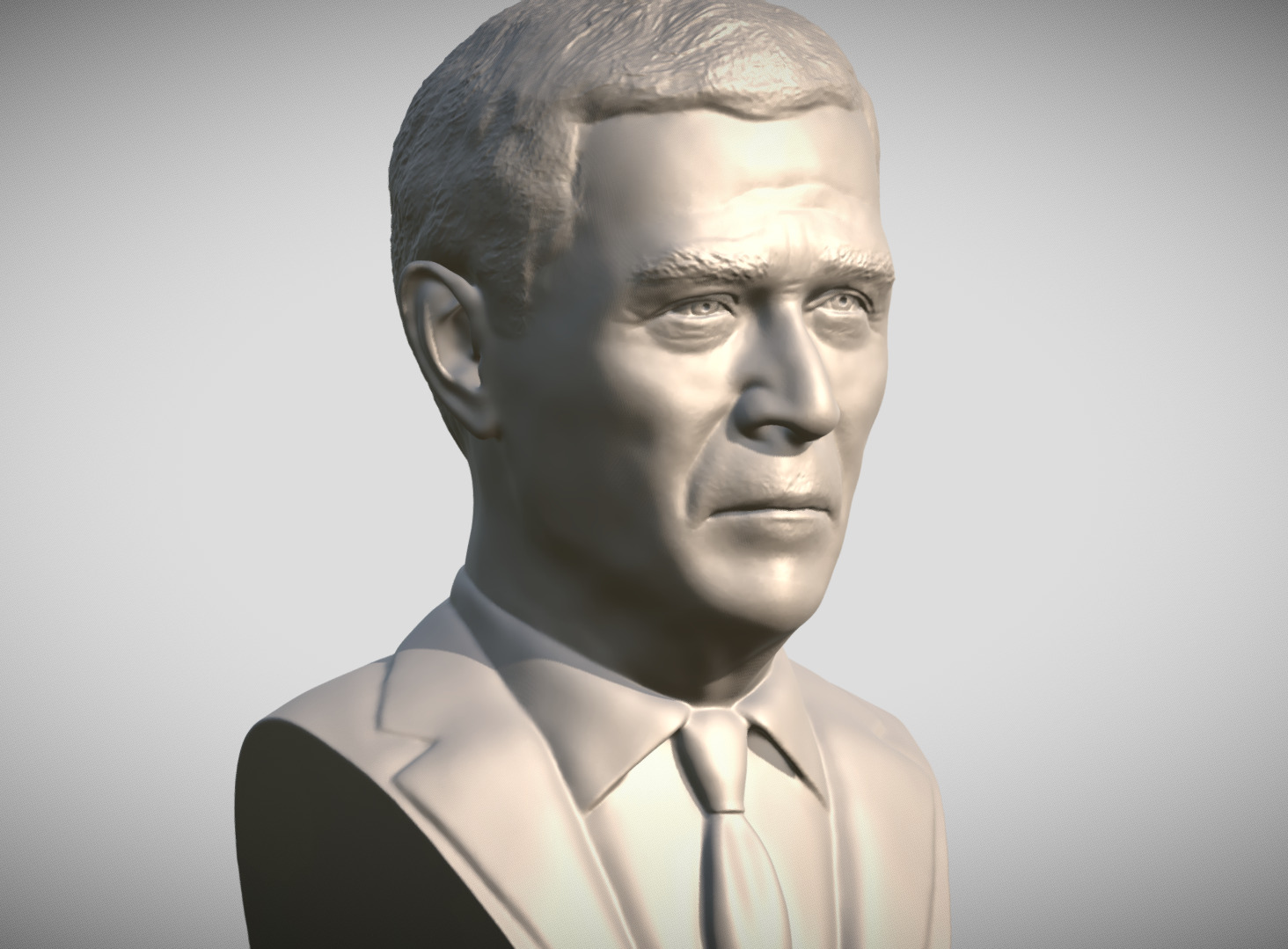 George W Bush bust 3D print model_2