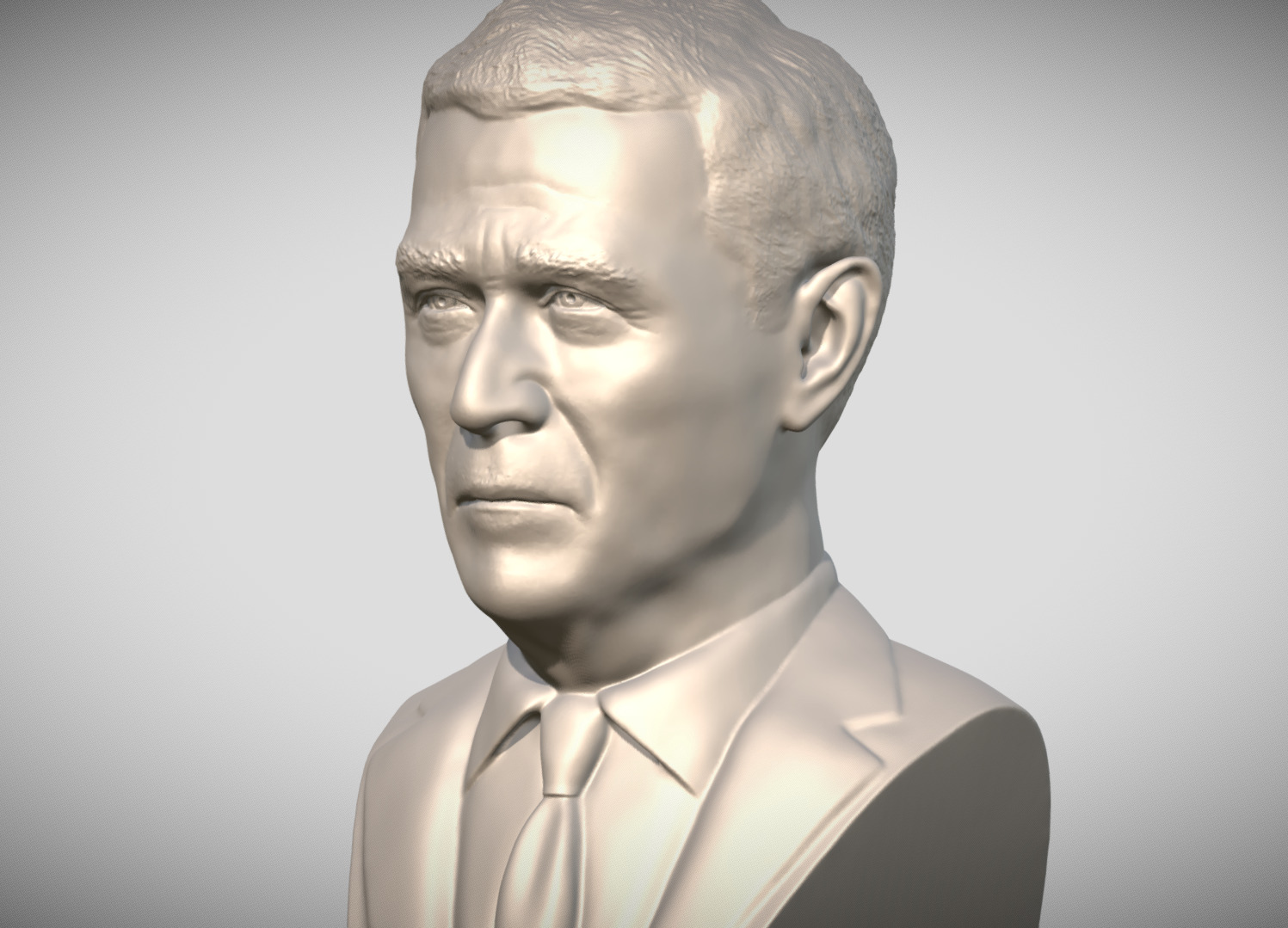 George W Bush bust 3D print model_9