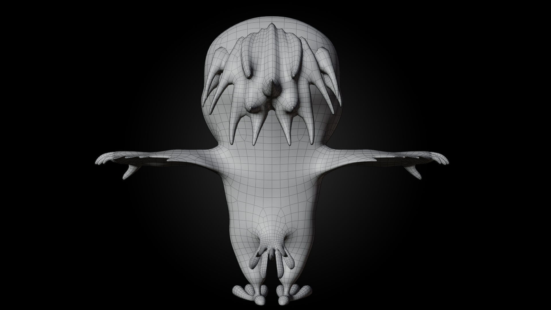 Chibi Parrot - 3D Red - Rigged Cartoon Bird Low-poly 3D model_11