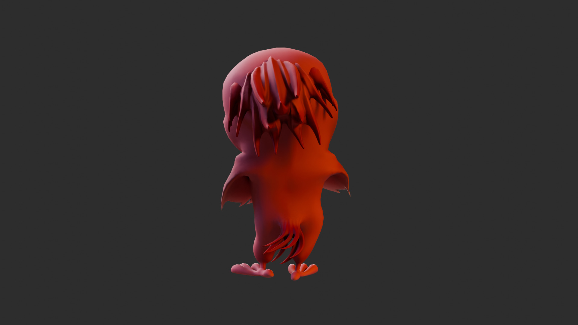 Chibi Parrot - 3D Red - Rigged Cartoon Bird Low-poly 3D model_28