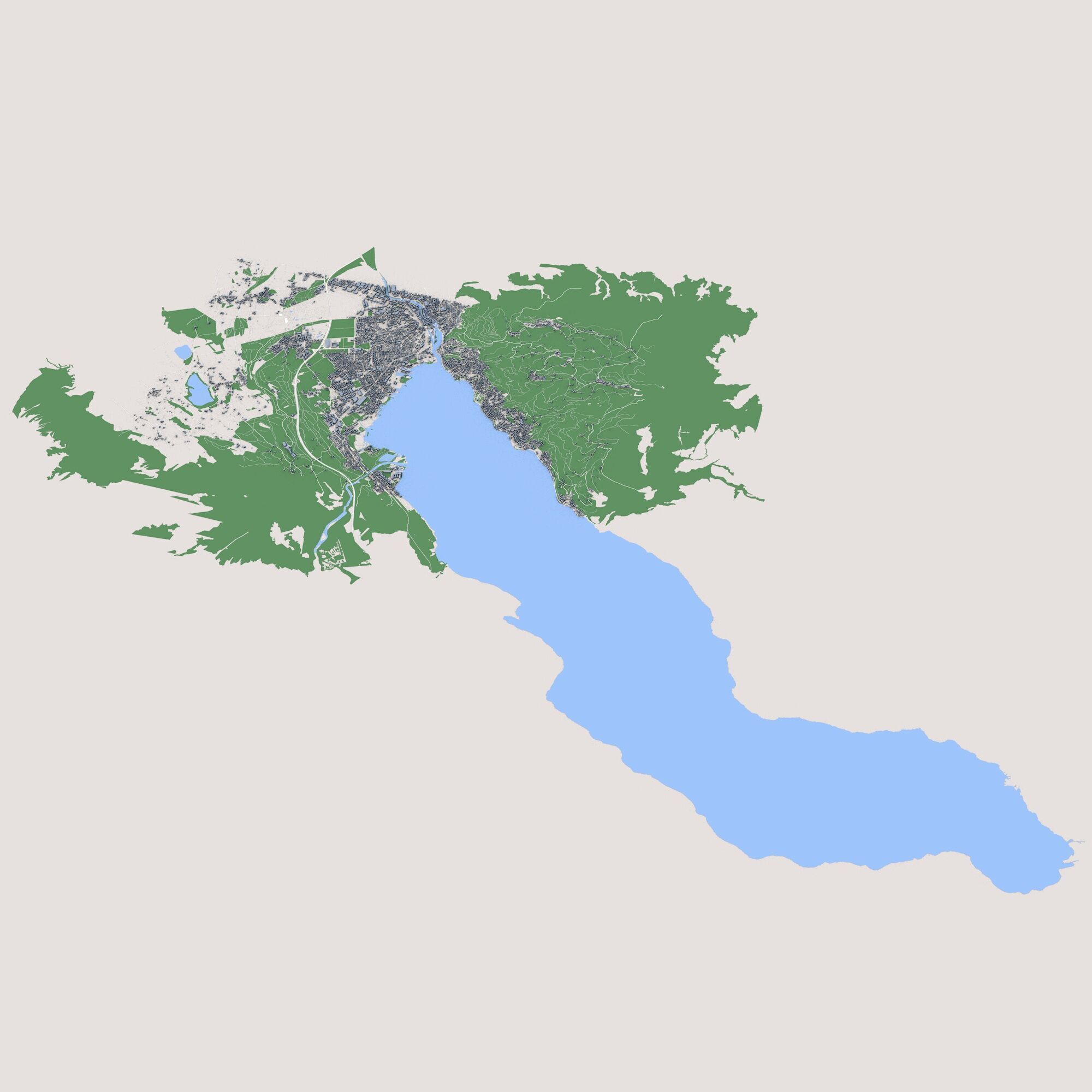 Thun Town Switzerland 3D model_2