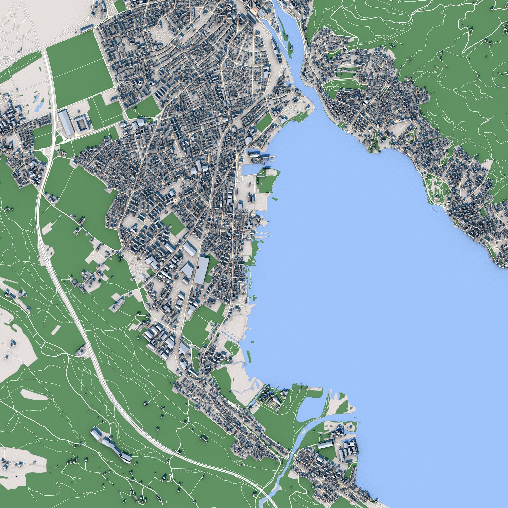 Thun Town Switzerland 3D model_3