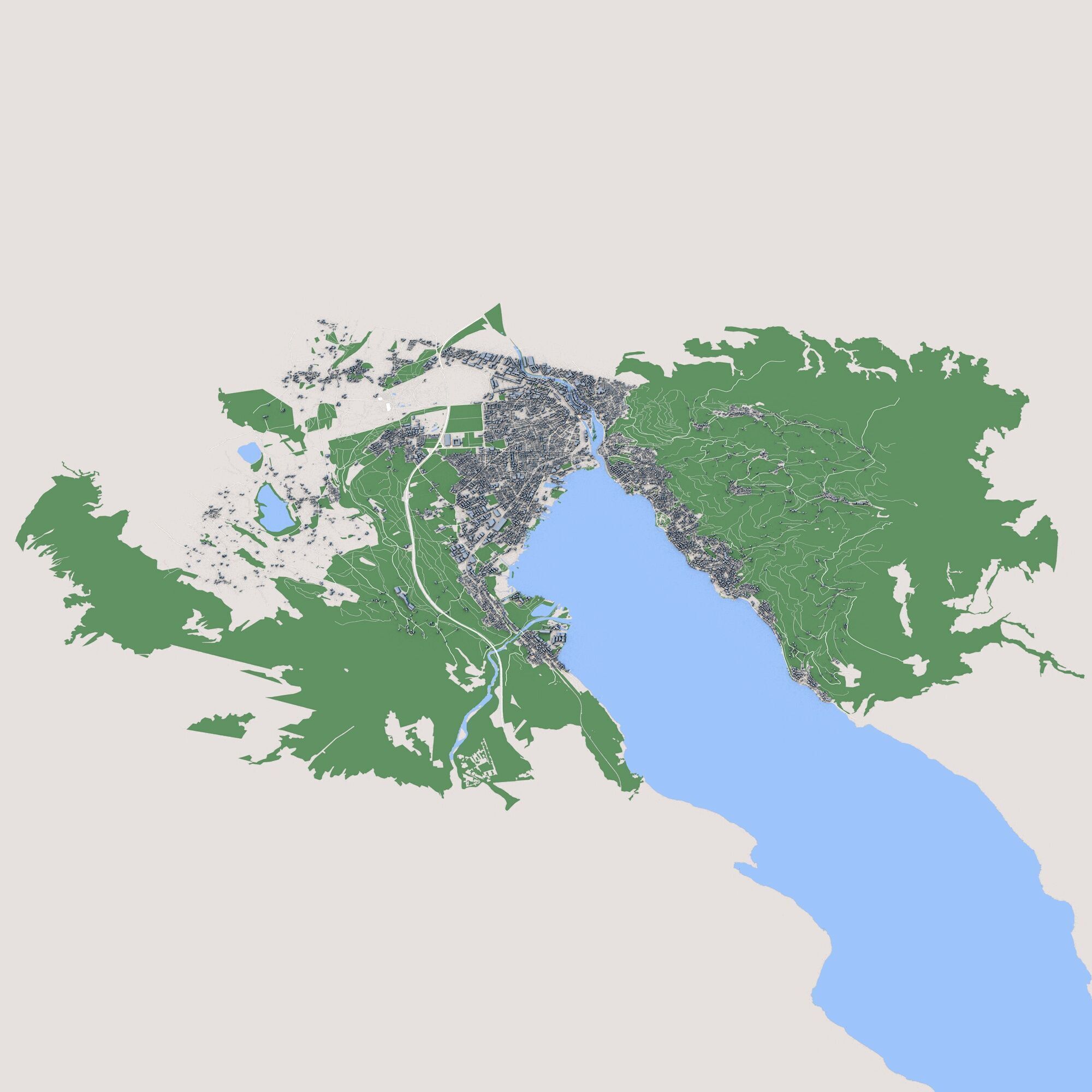 Thun Town Switzerland 3D model_1