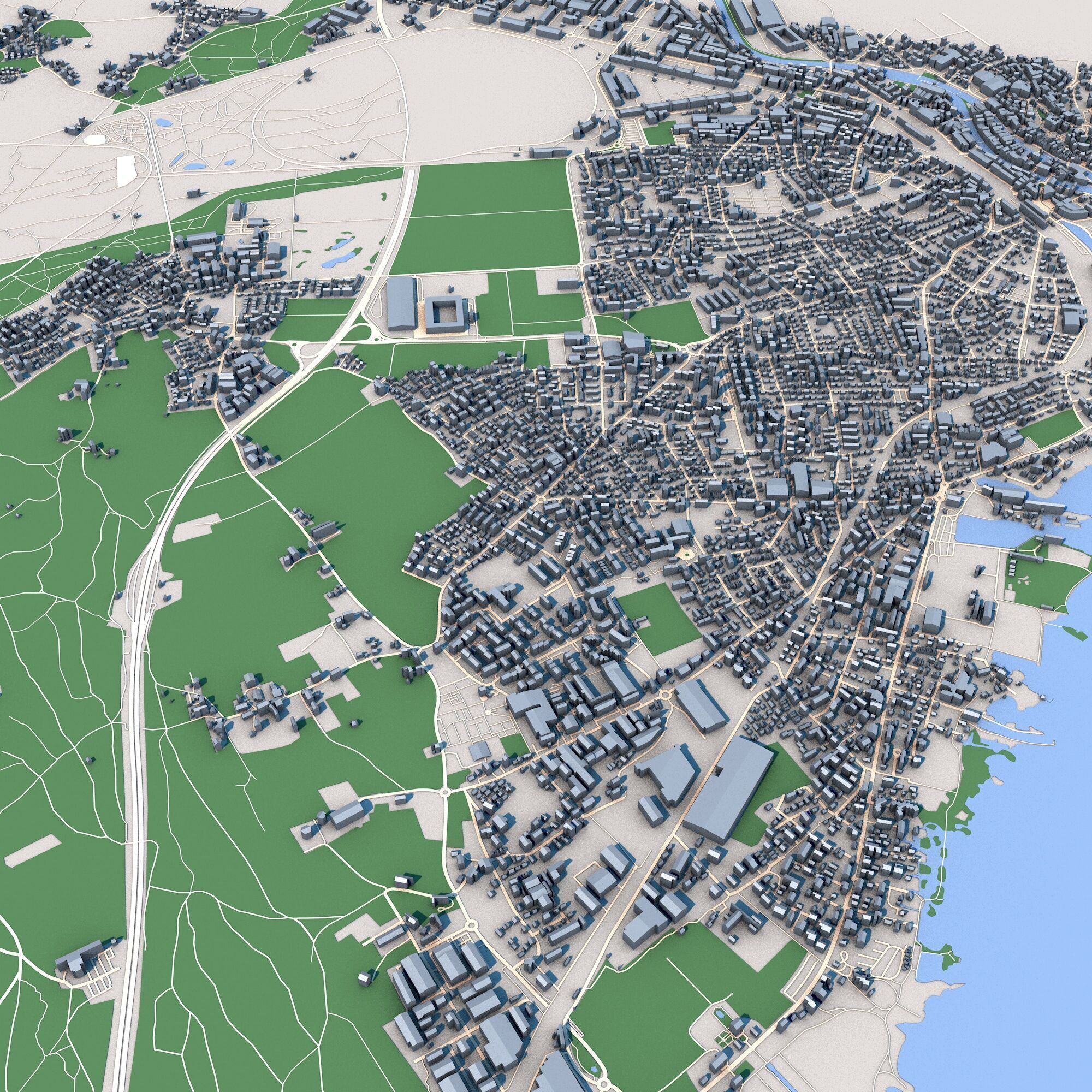 Thun Town Switzerland 3D model_5