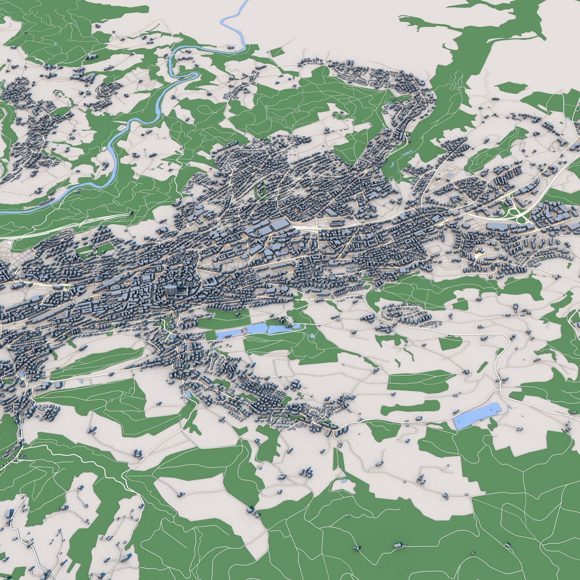 St Gallen City Switzerland 3D model_4