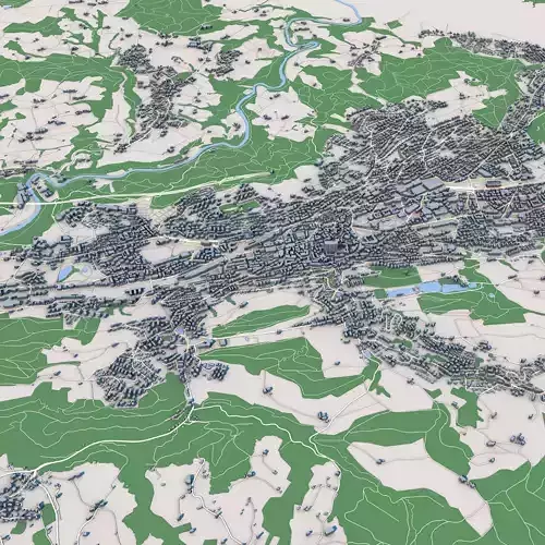 St Gallen City Switzerland 3D model St Gallen City Switzerland 3D model