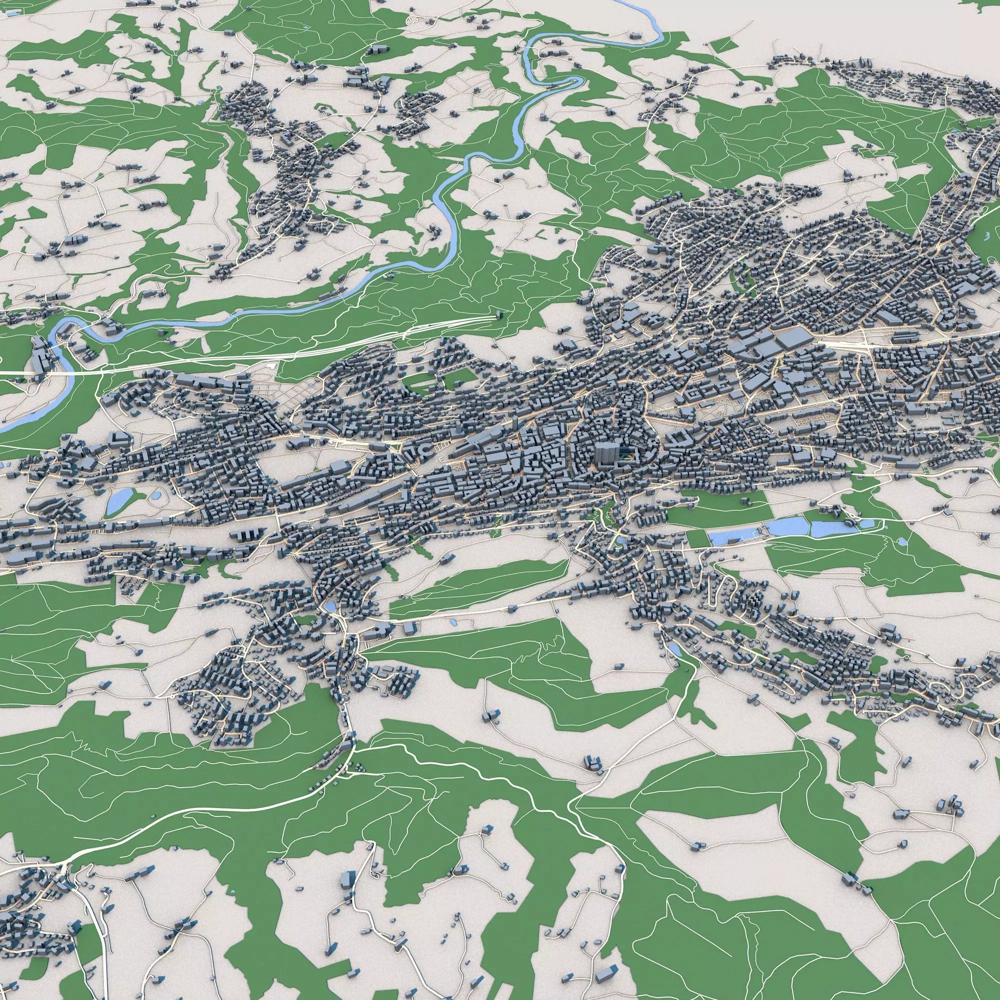 St Gallen City Switzerland 3D model_0