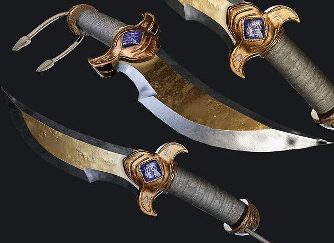 Fantasy Dagger Low-poly 3D model