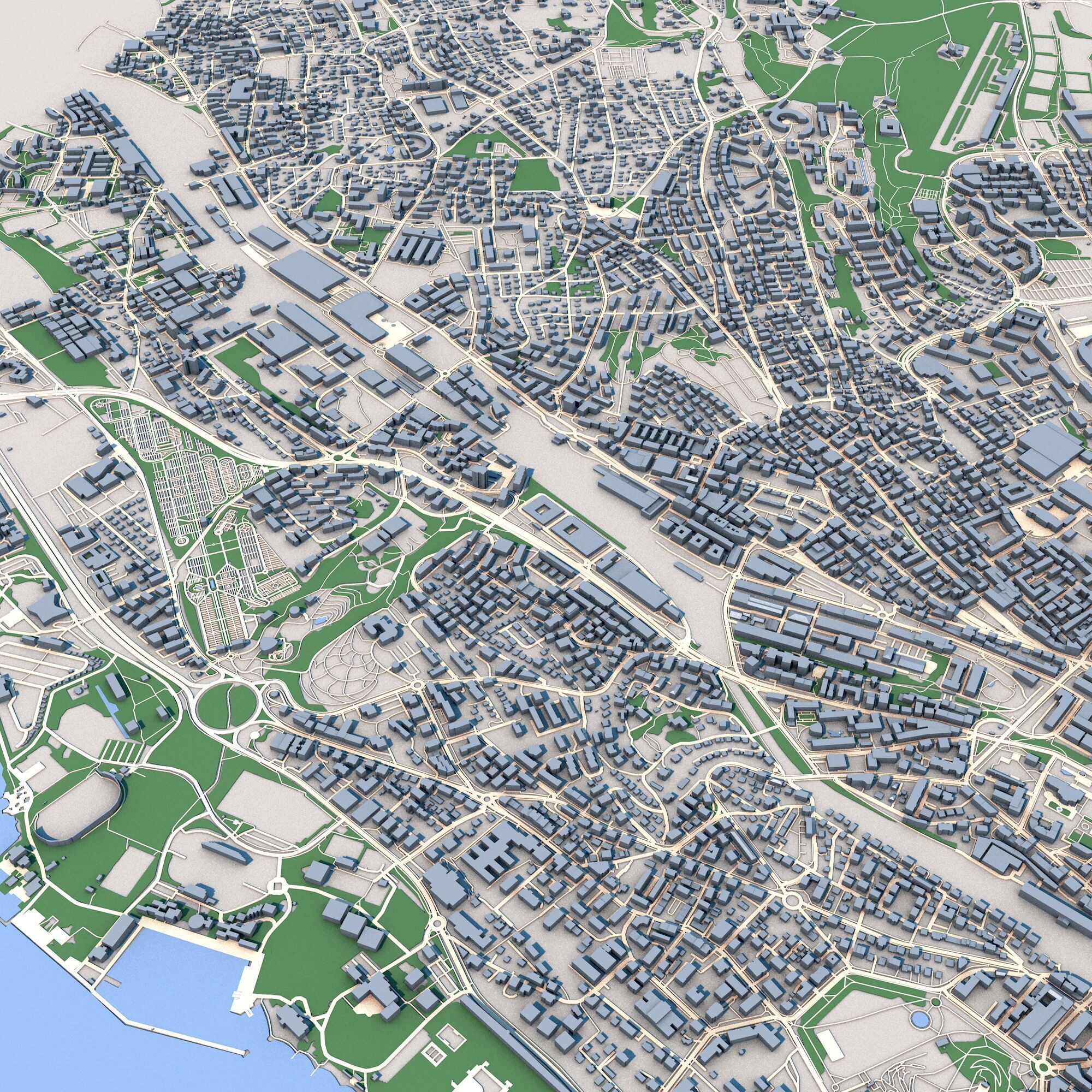 Lausanne City Switzerland 3D model_7