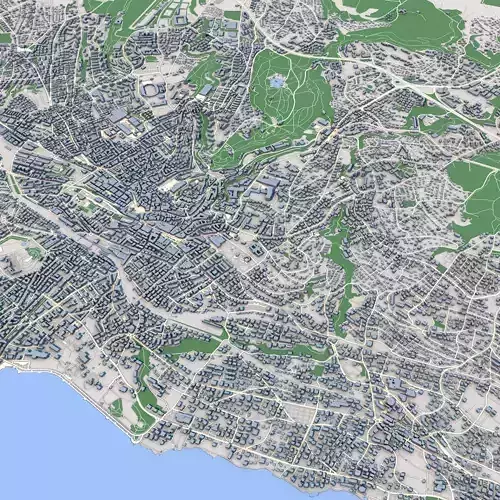 Lausanne City Switzerland 3D model