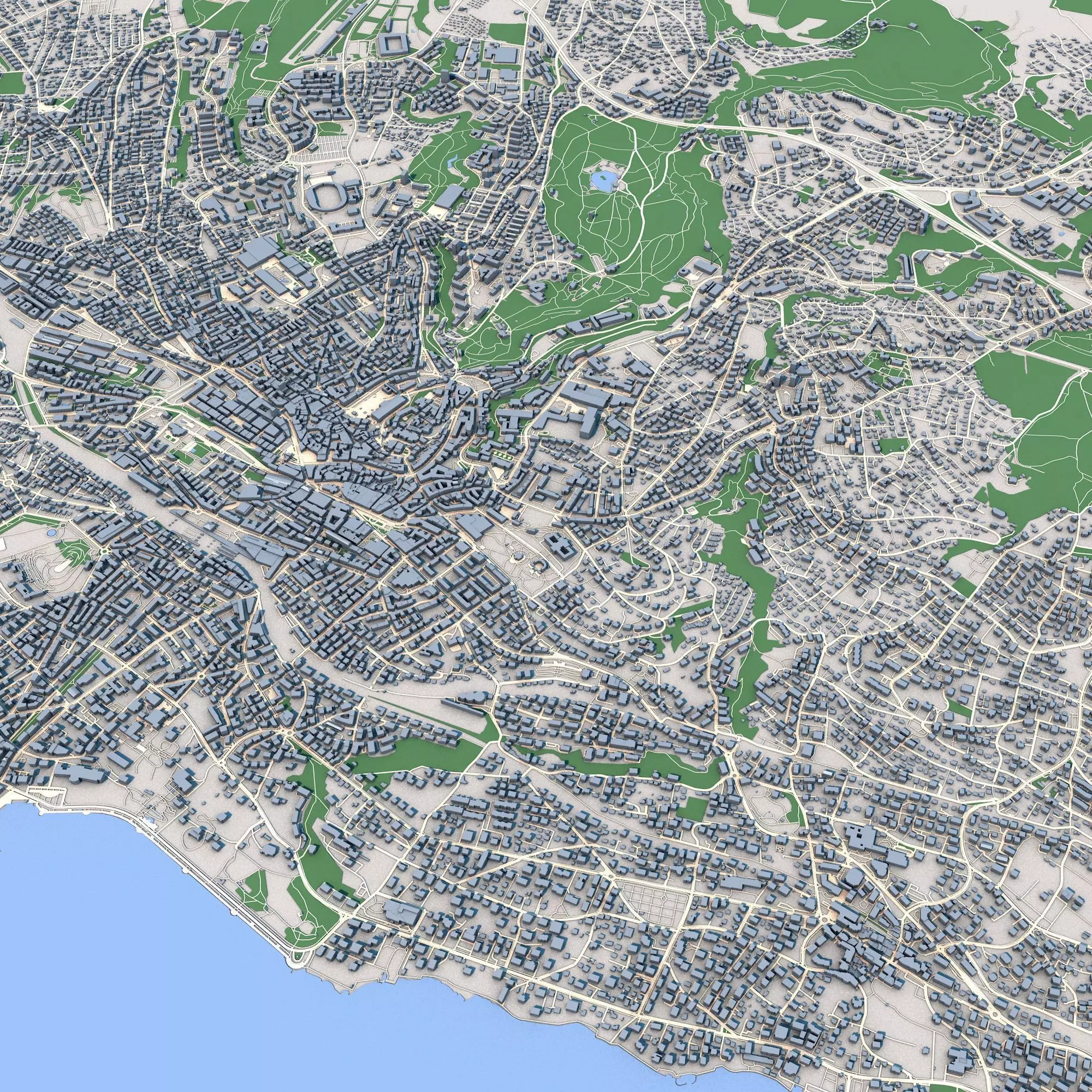 Lausanne City Switzerland 3D model_0