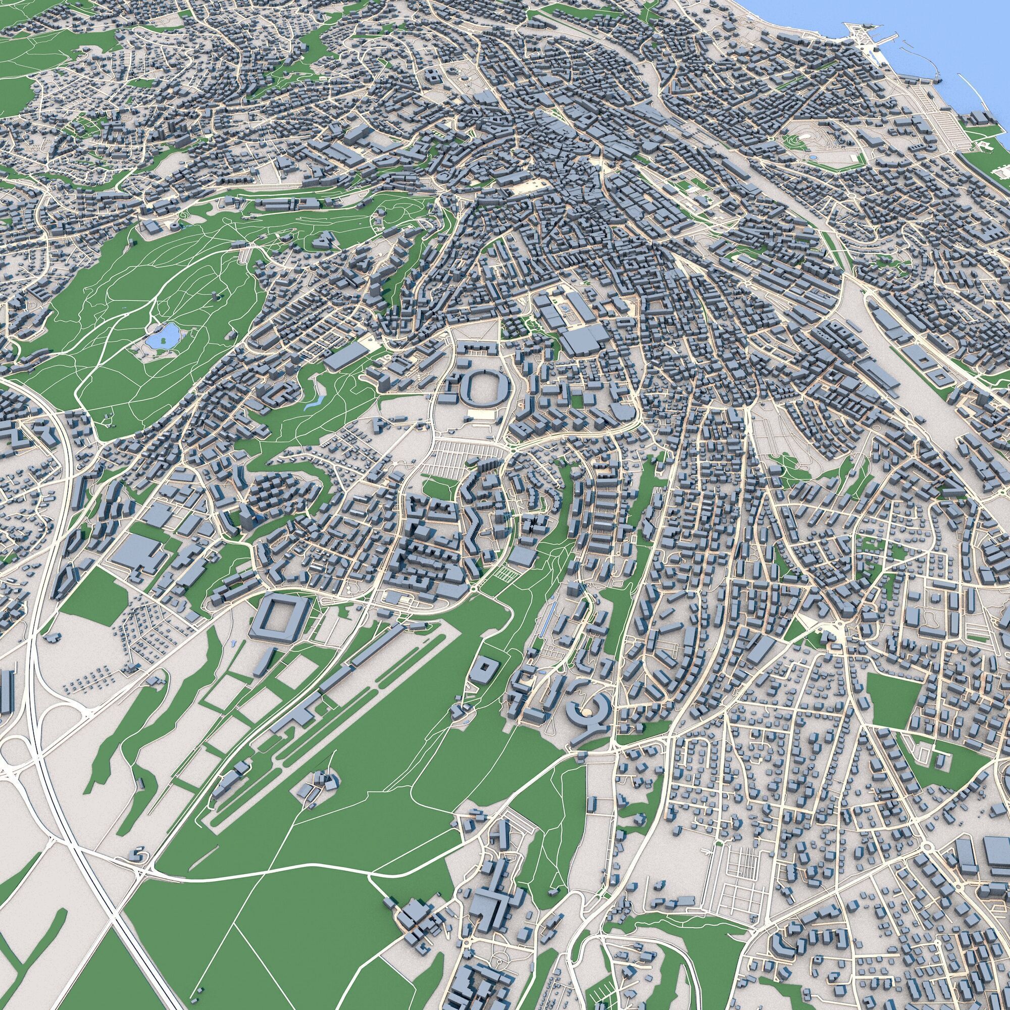 Lausanne City Switzerland 3D model_9