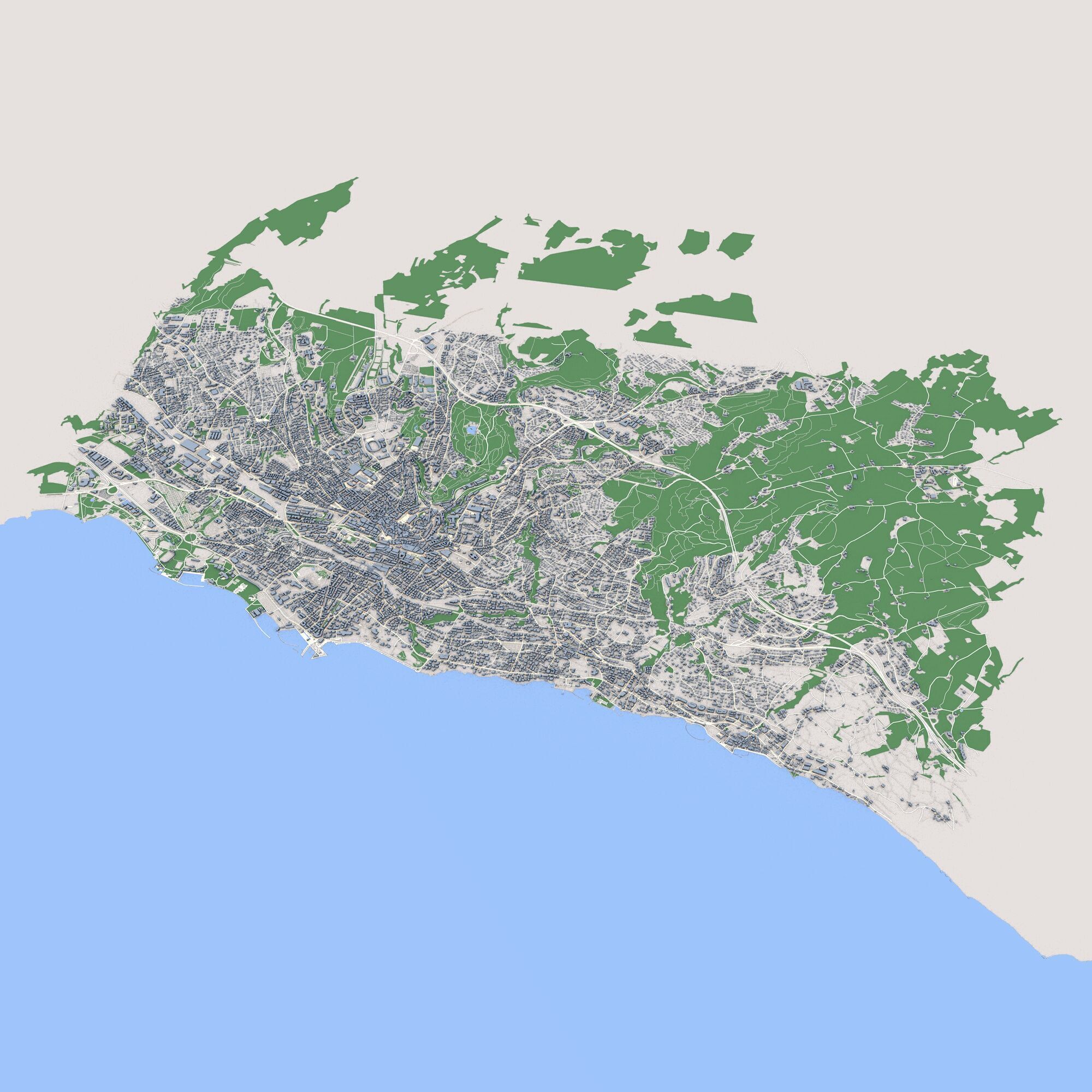 Lausanne City Switzerland 3D model_1