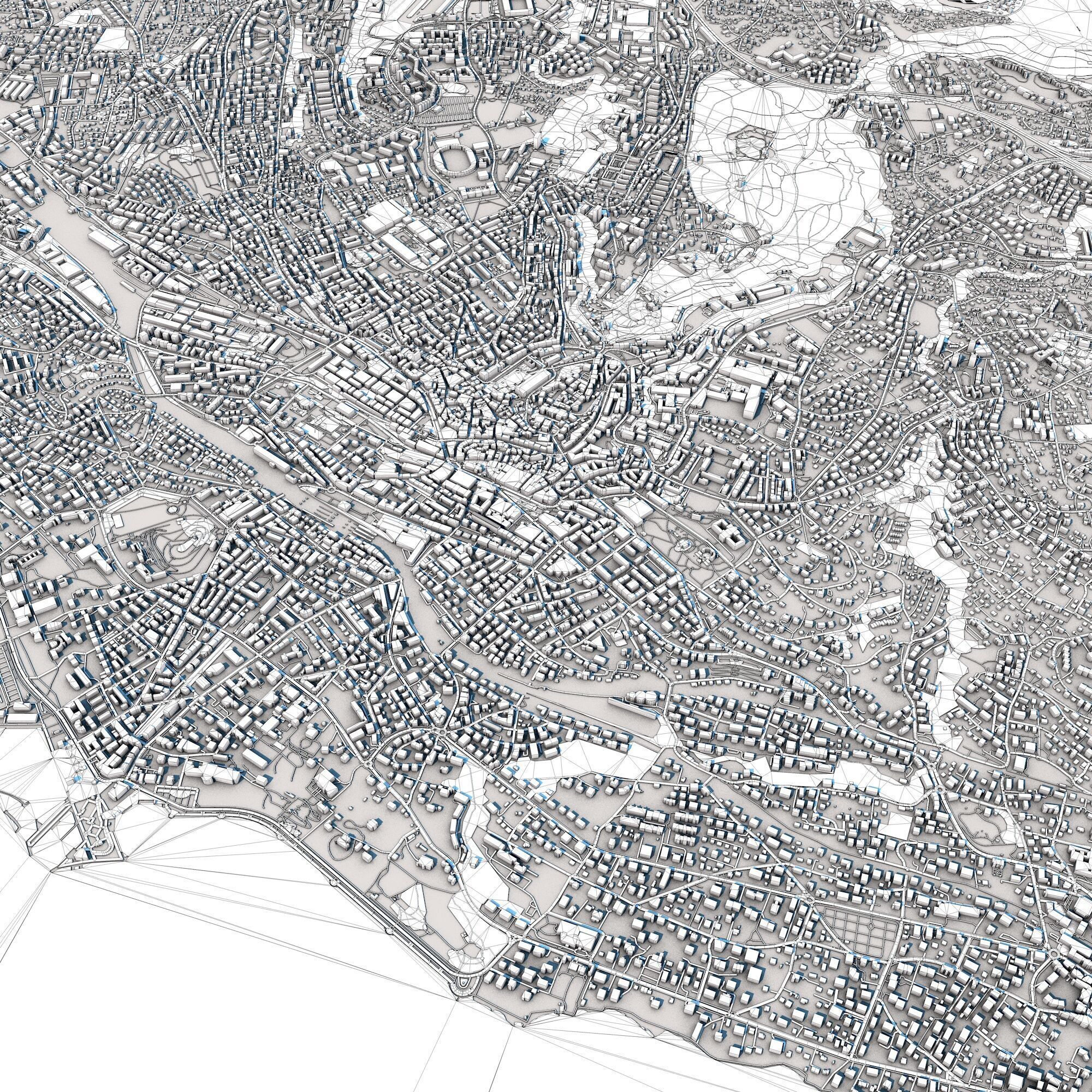 Lausanne City Switzerland 3D model_10