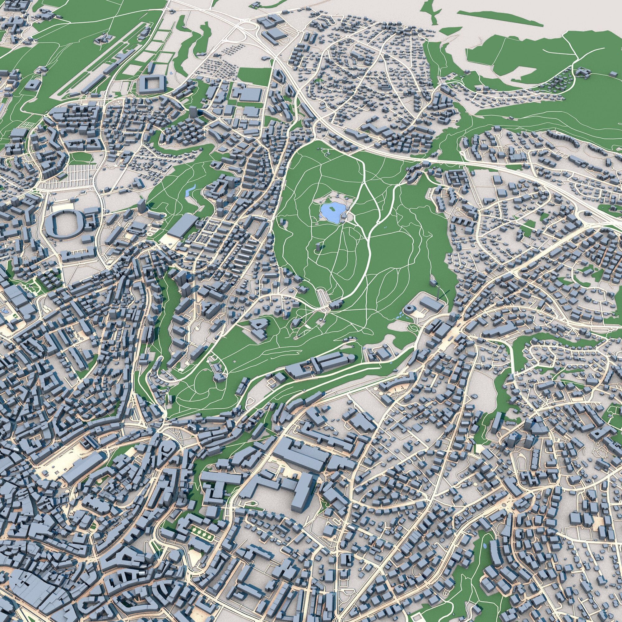 Lausanne City Switzerland 3D model_6