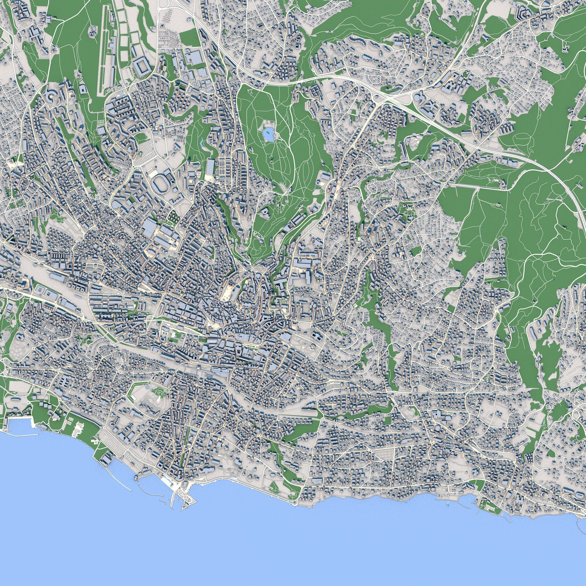 Lausanne City Switzerland 3D model_3