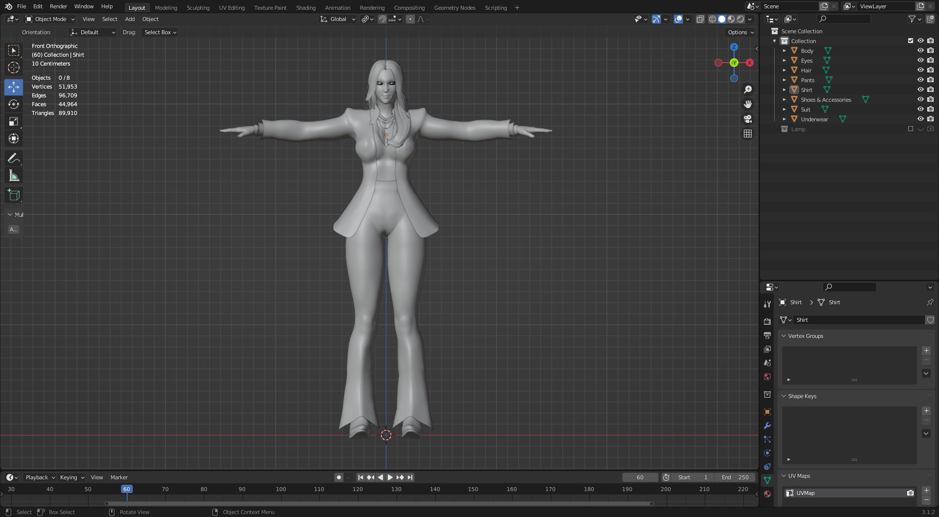 Stylized Female Fighting Character - Viktoria Low-poly 3D model_22