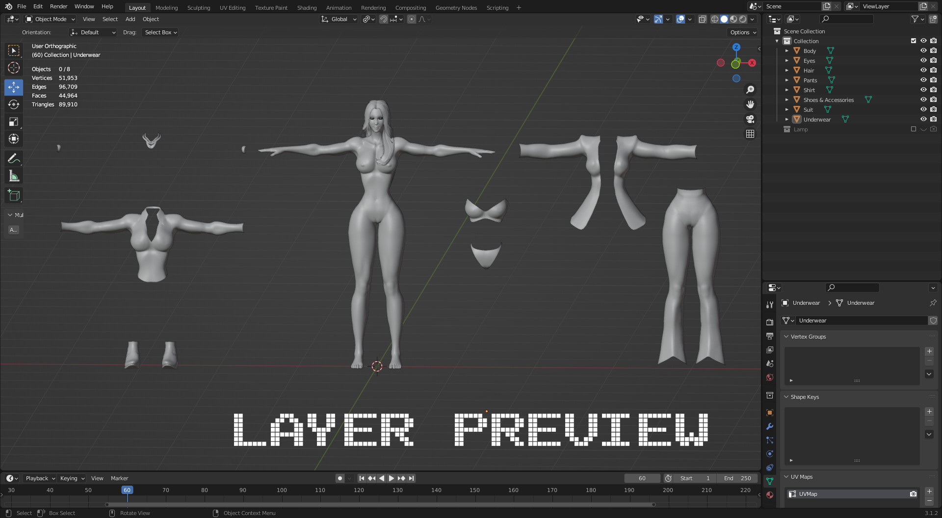 Stylized Female Fighting Character - Viktoria Low-poly 3D model_26