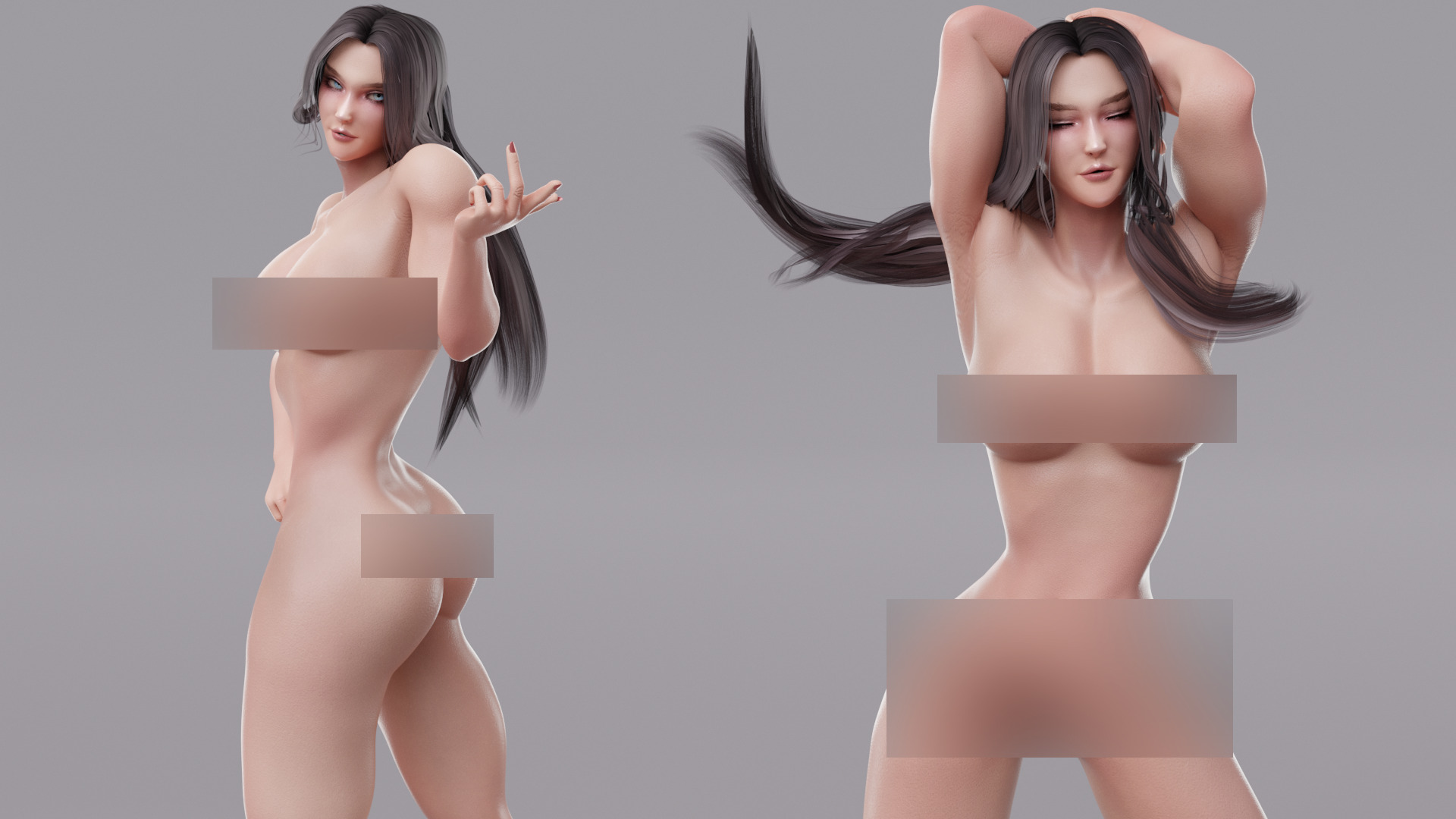 Stylized Female Fighting Character - Viktoria Low-poly 3D model_18