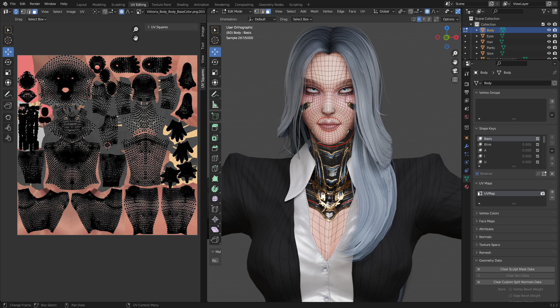 Stylized Female Fighting Character - Viktoria Low-poly 3D model_25