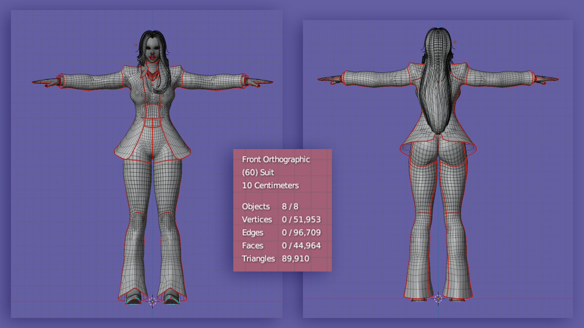 Stylized Female Fighting Character - Viktoria Low-poly 3D model_21